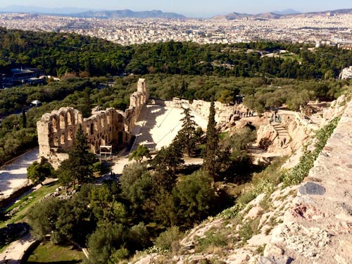 Acropolis-view over Athens