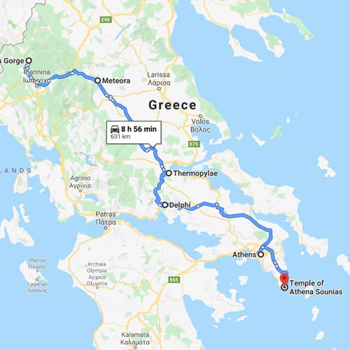 Campervan Greece Map 3