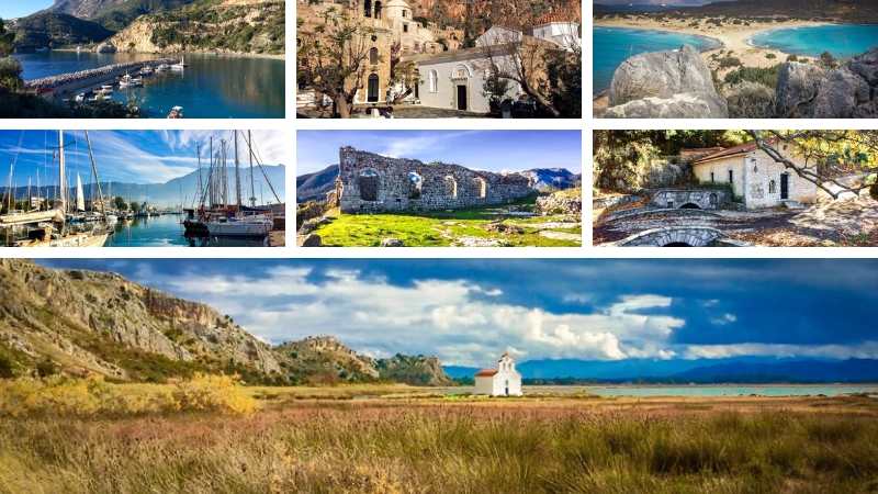 Combination of photos of the Peloponnese