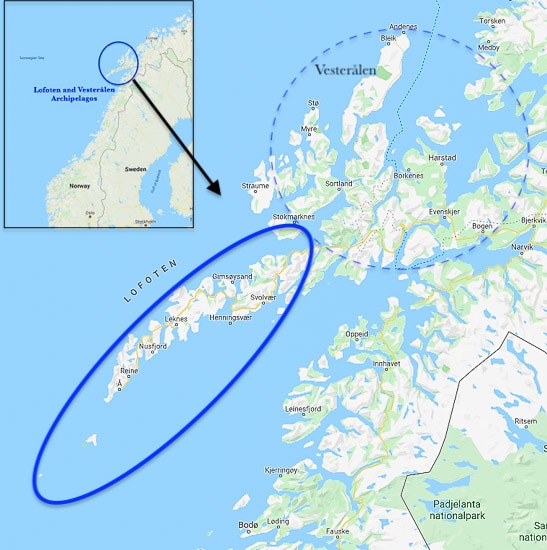 lofoten islands map