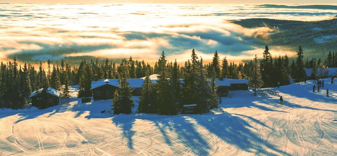 Mountains in the snow