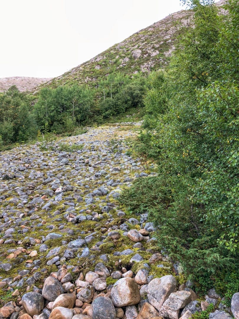 old rocky shoreline