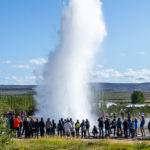 'Strokkur' Geysir - water spouting out of the ground