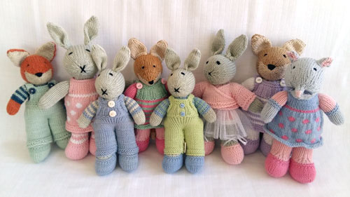 Knitted stuffed animals from Prince Albert Womens cooperative