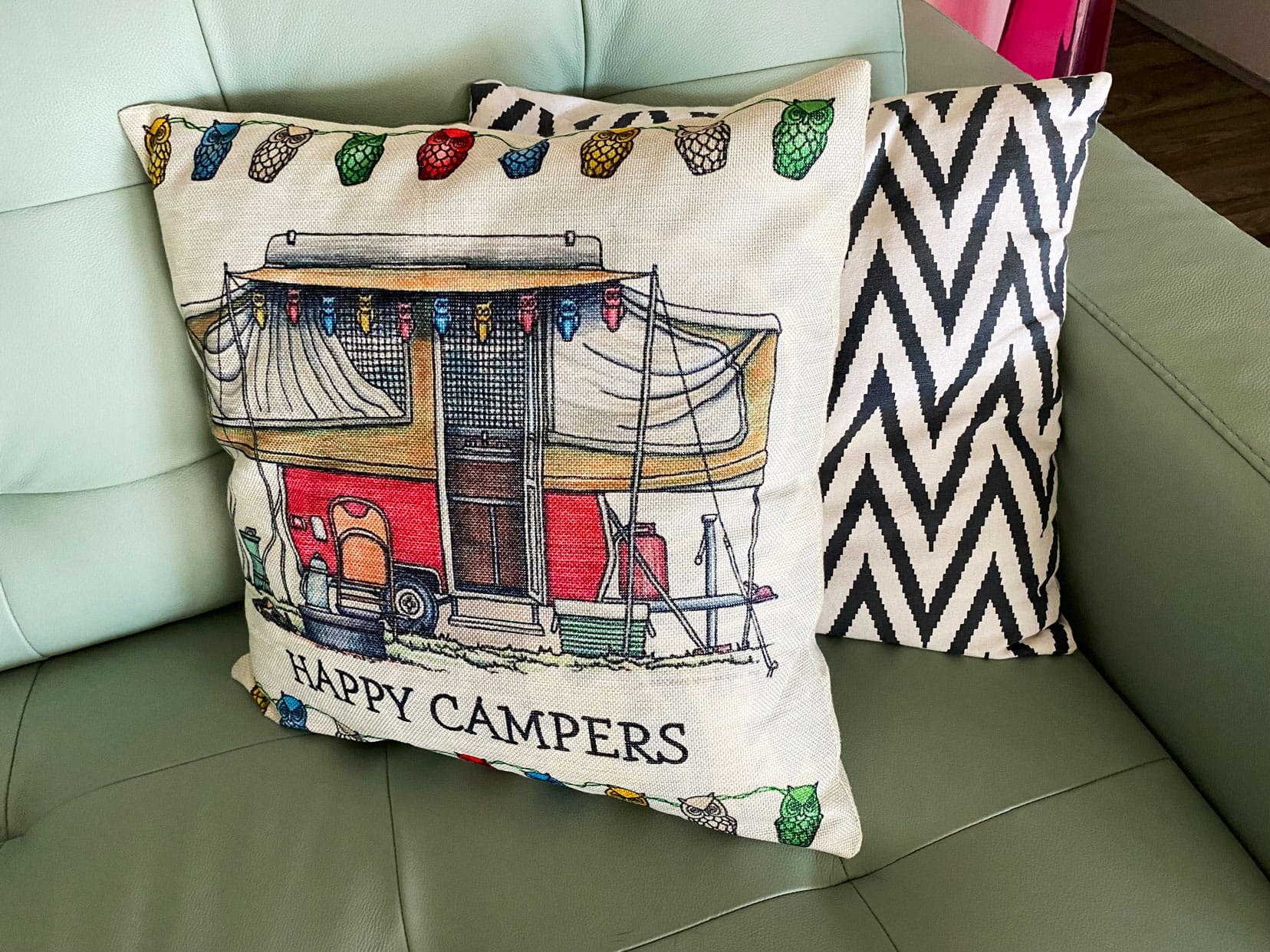 Happy campers cushion 