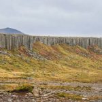 clilff of basalt columns, ICeland