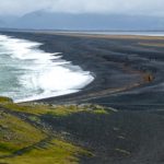 black lava sand beach, Hvalnes beach, iceland