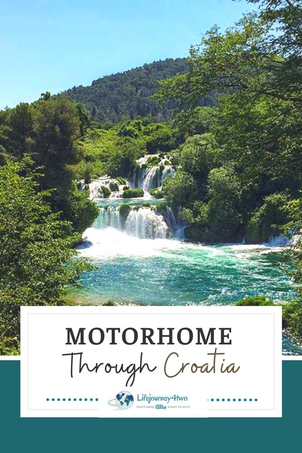 motorhome in Croatia pinterest pin