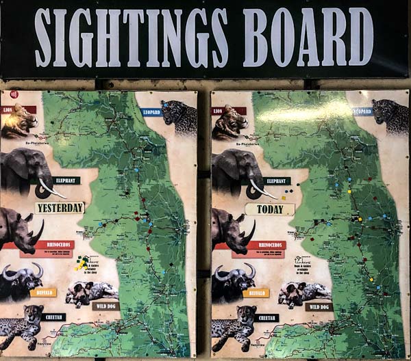 Sightings Board