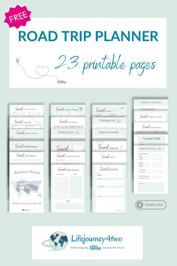 Free Printable Road Trip Planner: Stress-Free Travel