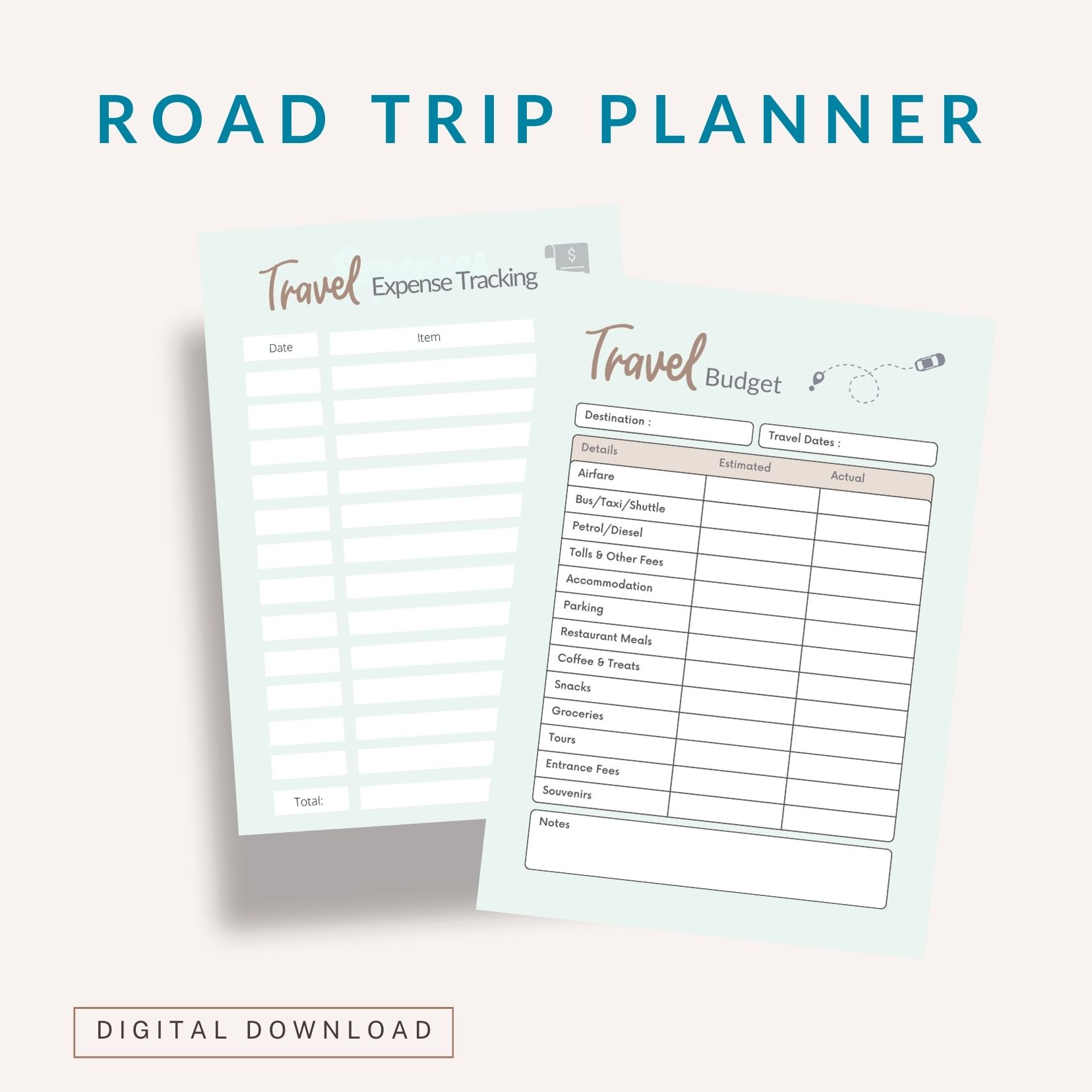 Budget and expense tracking planners