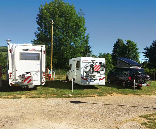 three different sized motorhomes