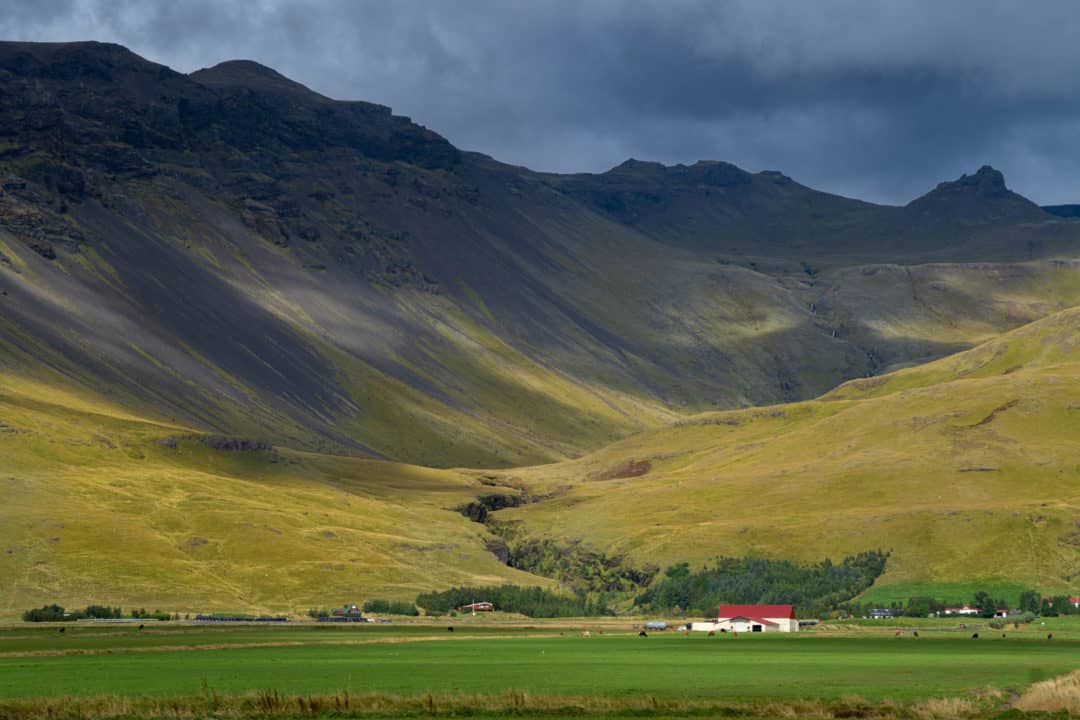 Breathtaking Icelandic landscapes__black volcanic mountain slopes