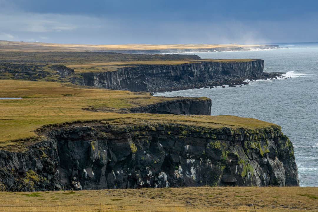 Breathtaking Icelandic landscapes__black lava western cliffs