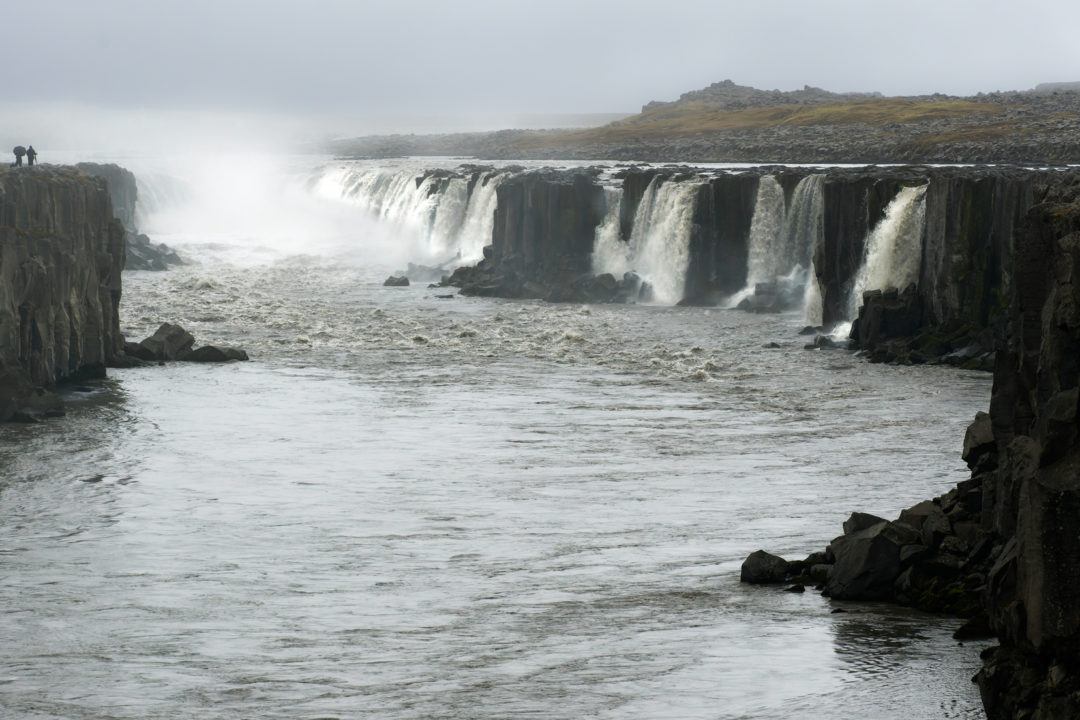 Selfoss waterfall and its many contributory falls