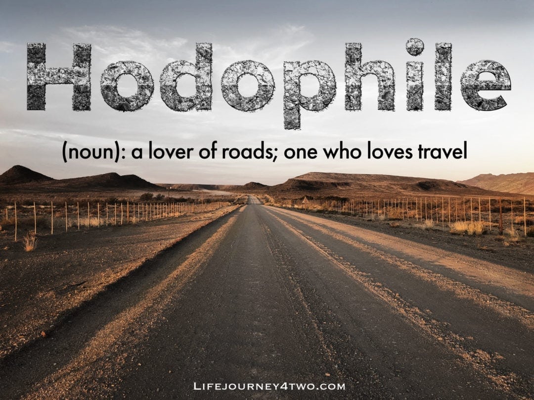 Road with the word hodophile definition