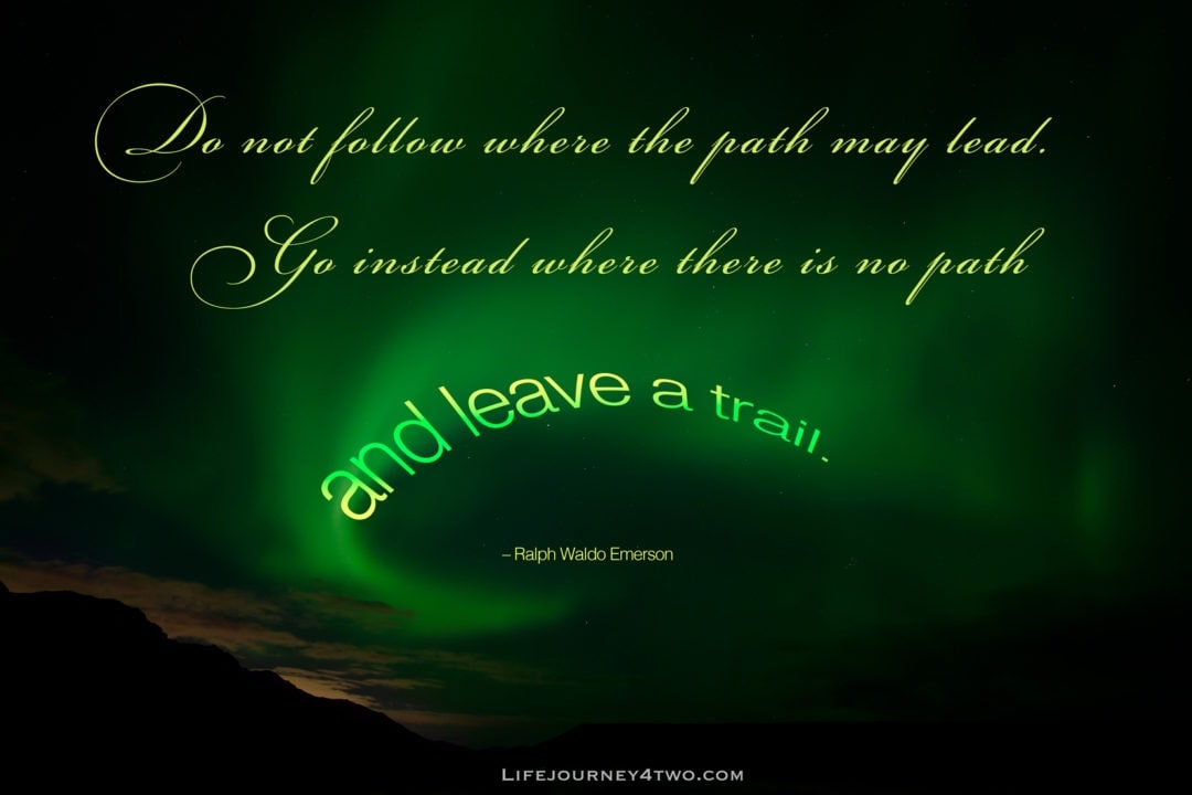 Northern lights green swirl with quote 