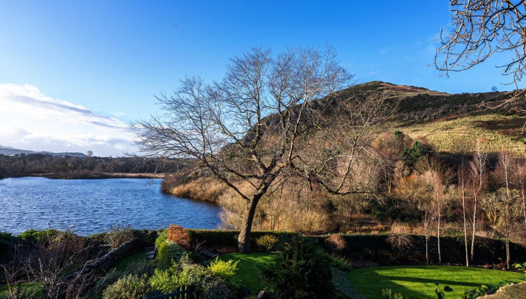 View of Duddingstone loch from dr neils garden 