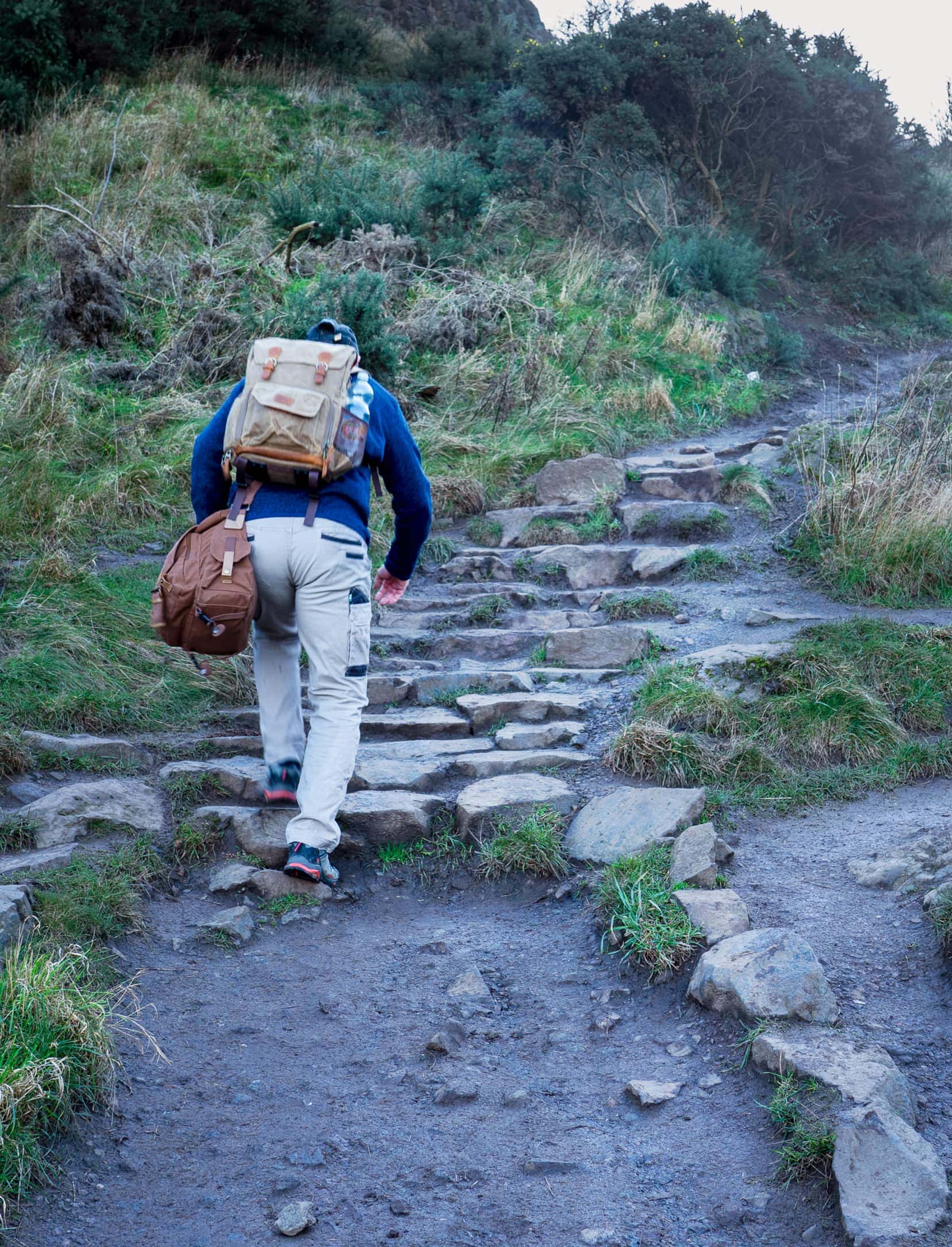 Lars-walking-up-Arthurs-Seat