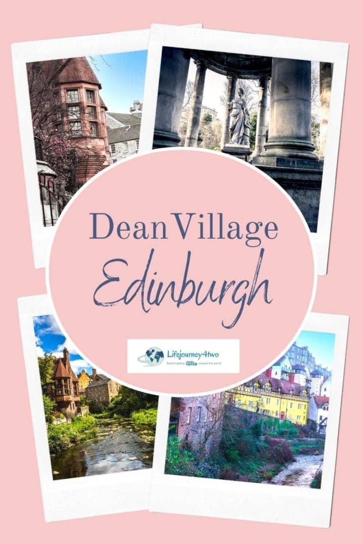 Pinterest pin for Dean Village Edinburgh
