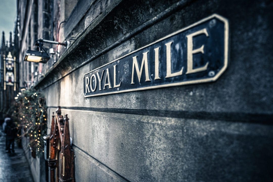 Royal mile street sign 