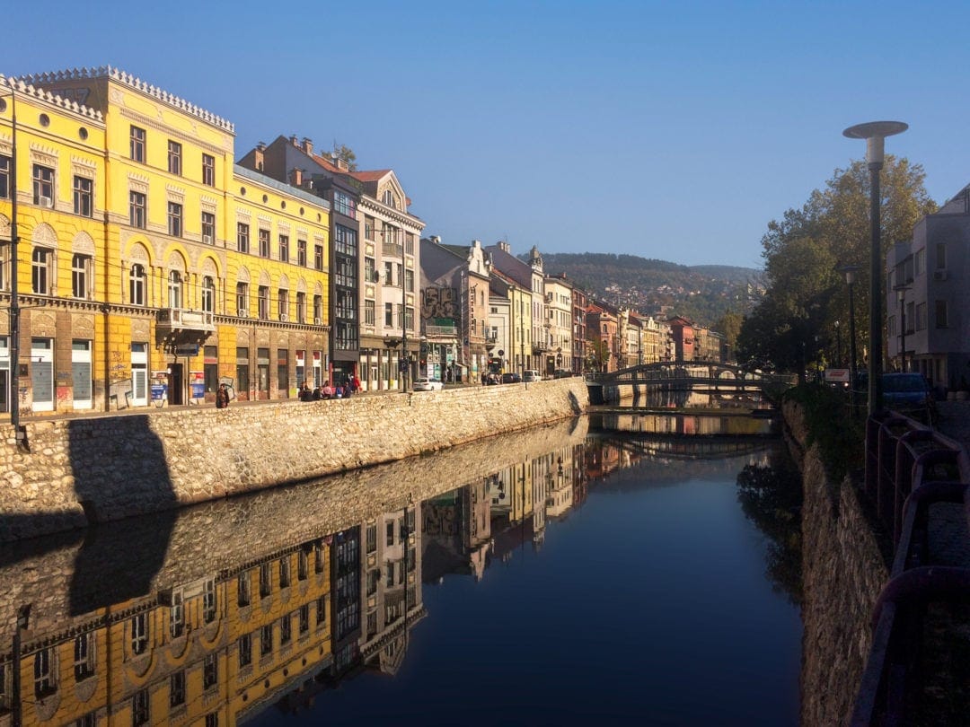 Sarajevo-river-and-bridge