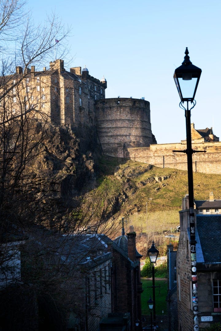 View of Edinburgh Castle from the Vennel