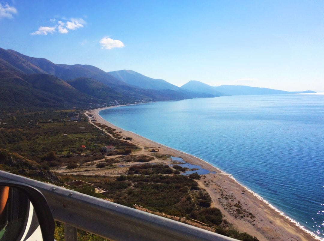 Plazhi i Borshit beach coast line in Albania