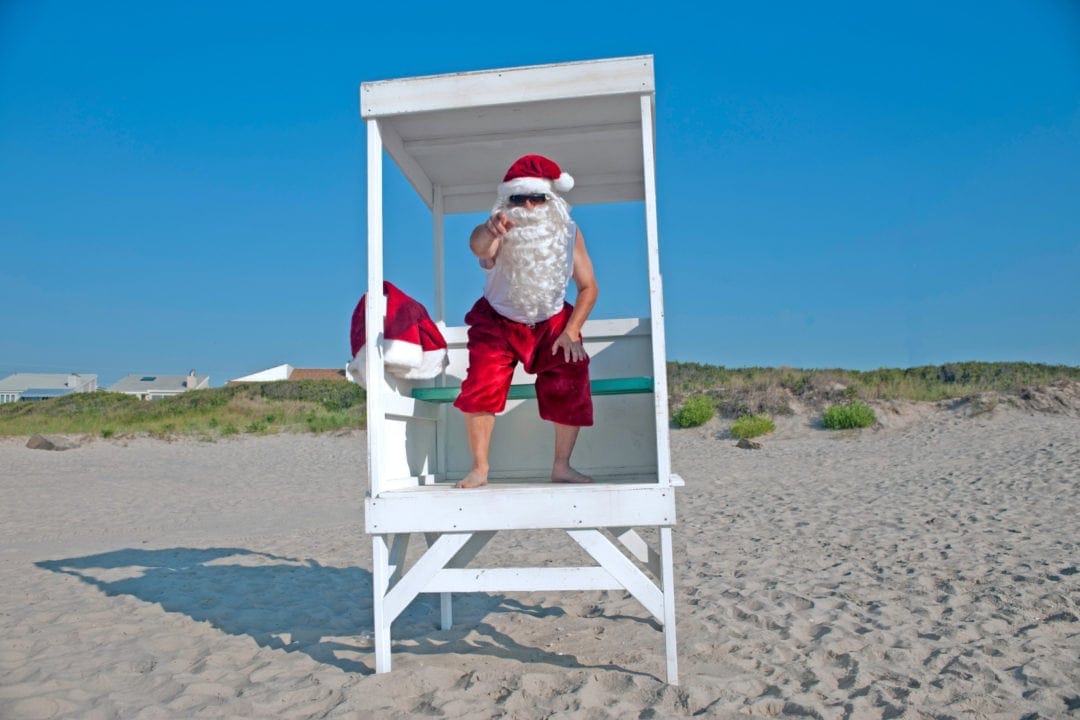 Santa on the beach