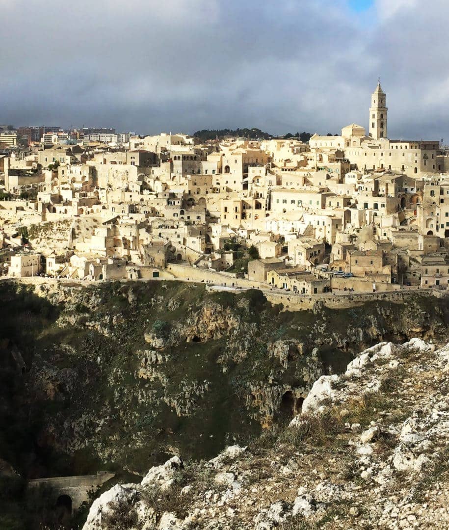 old town built on a ravine