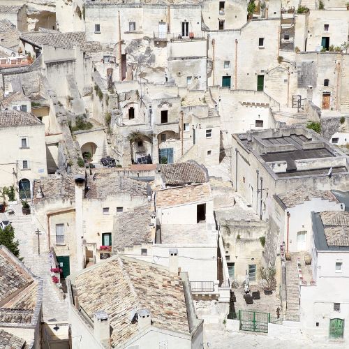 Things to do in Matera tour - white old stone houses all packed together