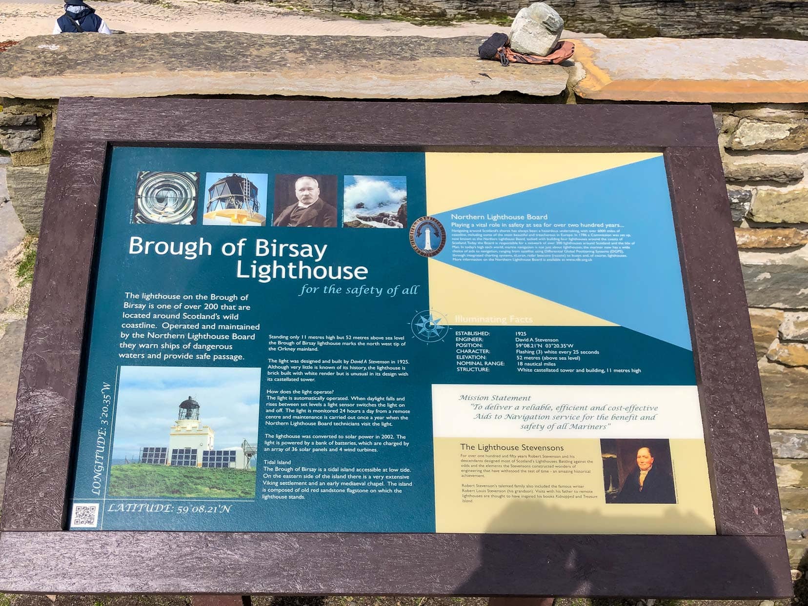 Signpost by the Brough Lighthouse