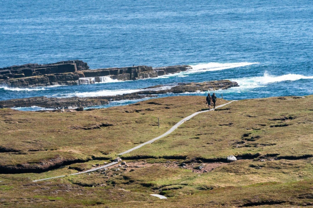 Pathway on Handa island leading towards the sea shore