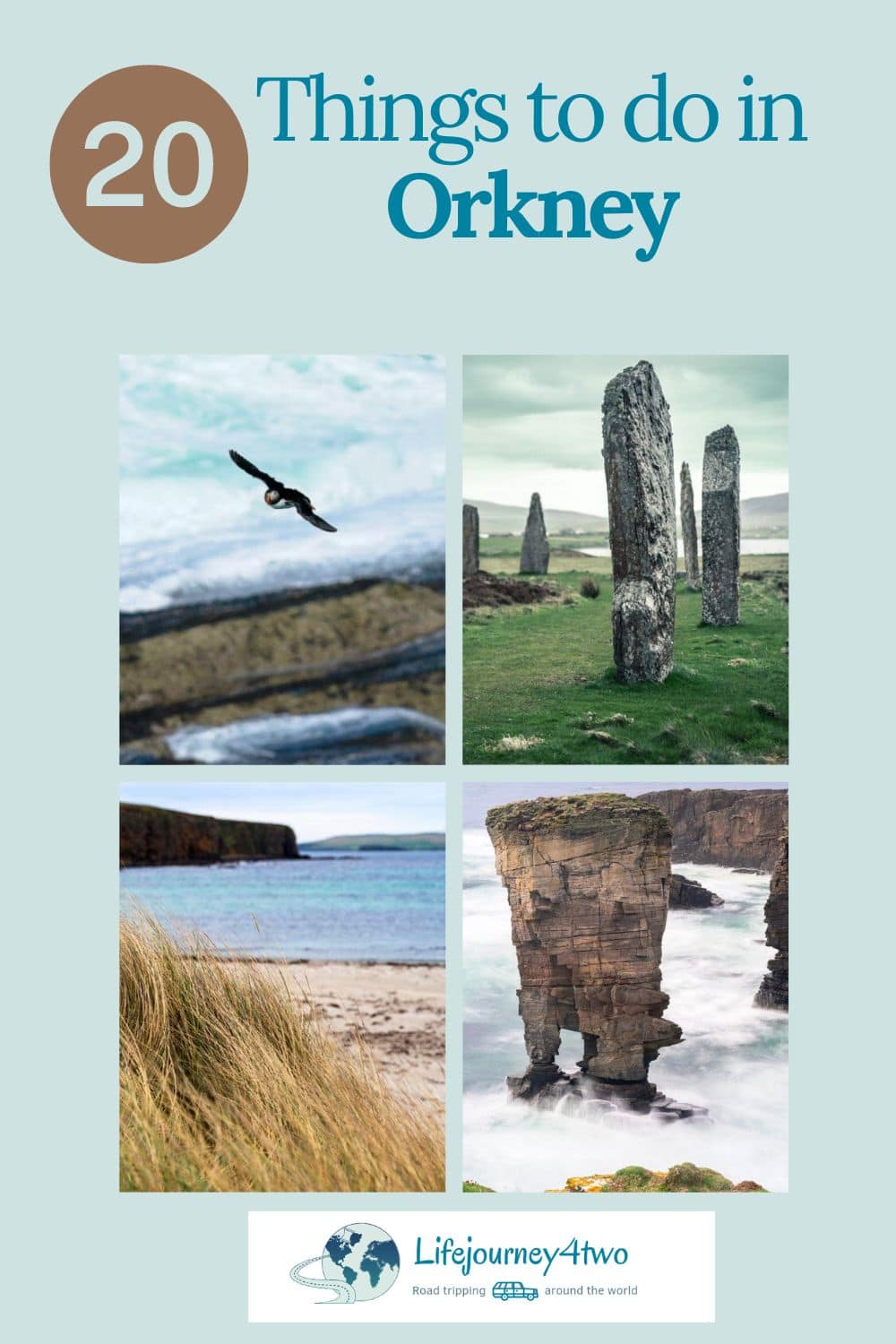 Orkney Itinerary road trip pinterest pin