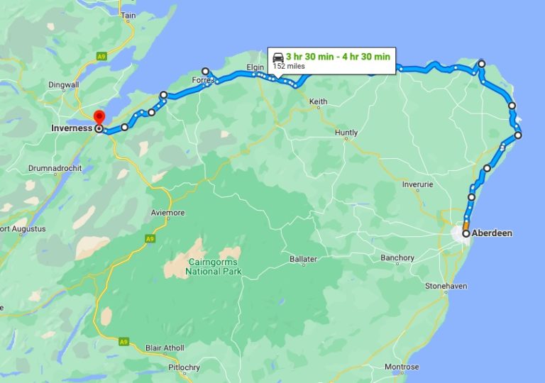 Inverness to Aberdeen What to See and Do (inc Maps & Pics)