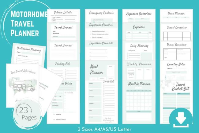 Printable Travel planner 