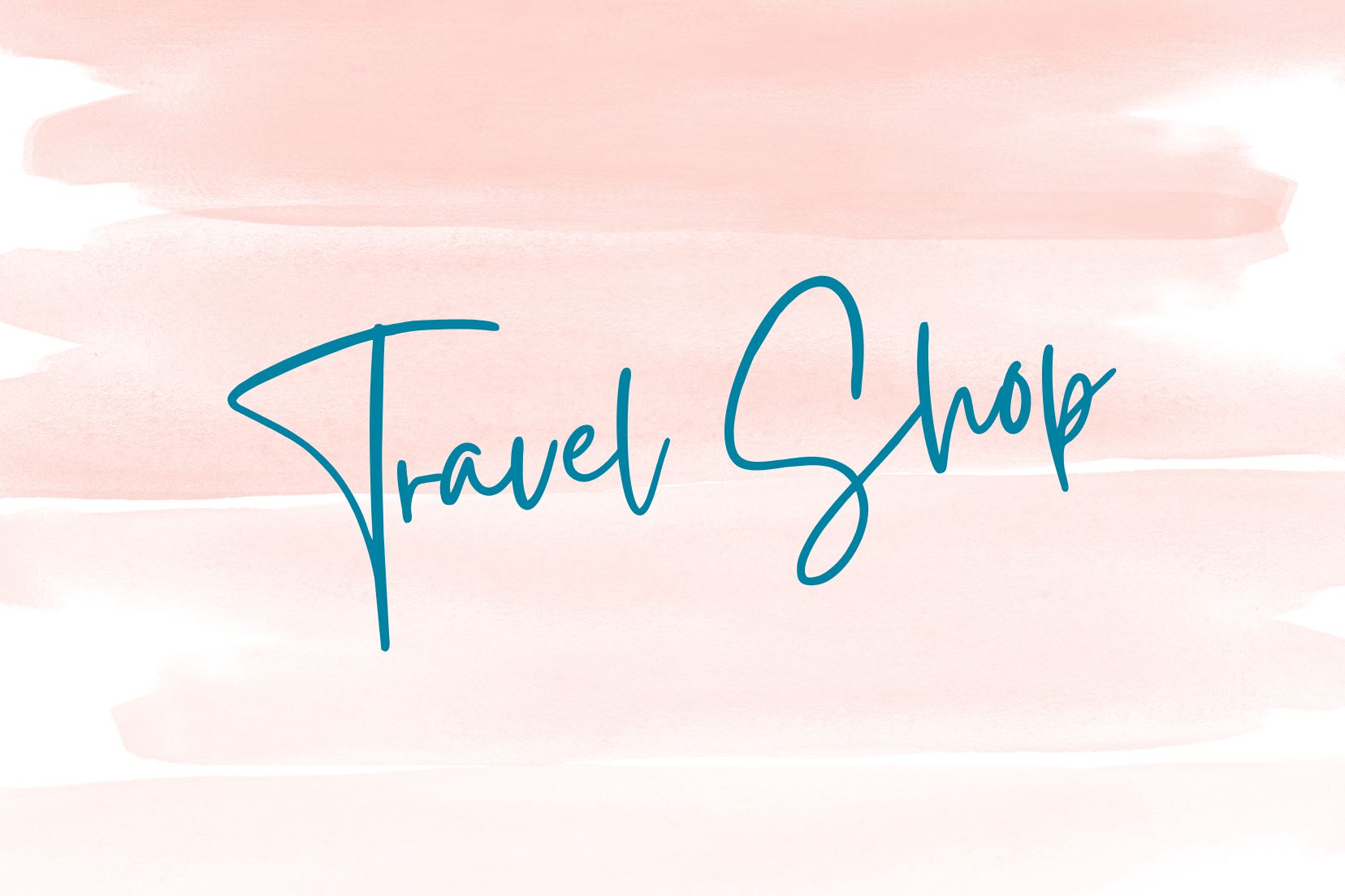 Travel Shop Header pink background 