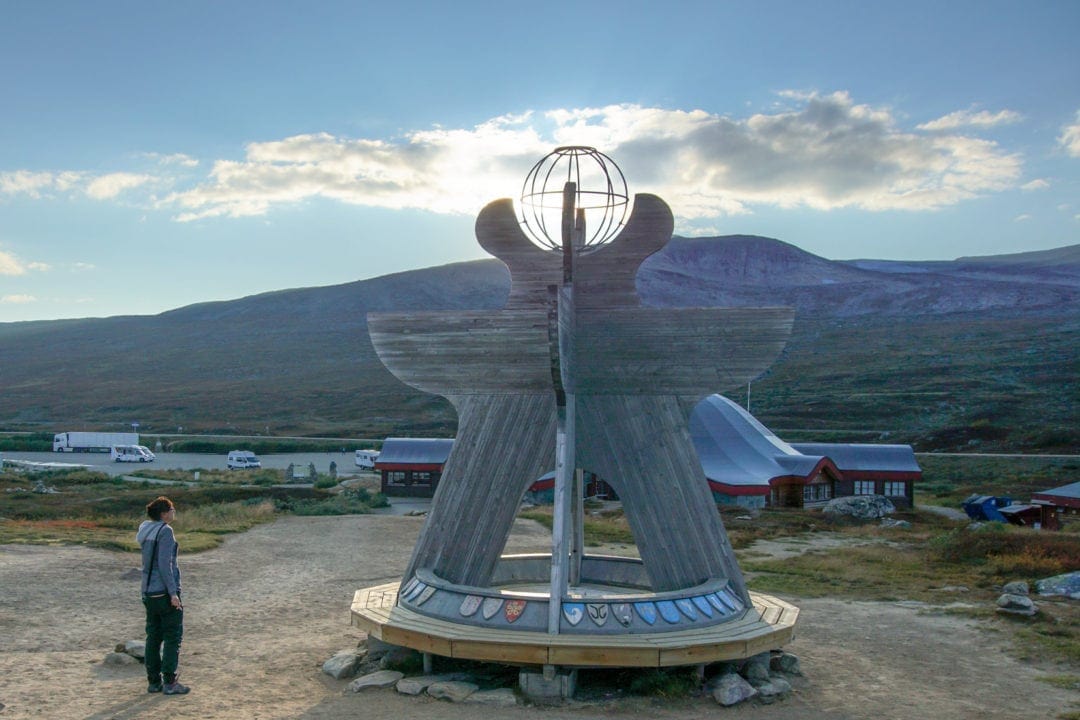 sculpture at the arctic circle