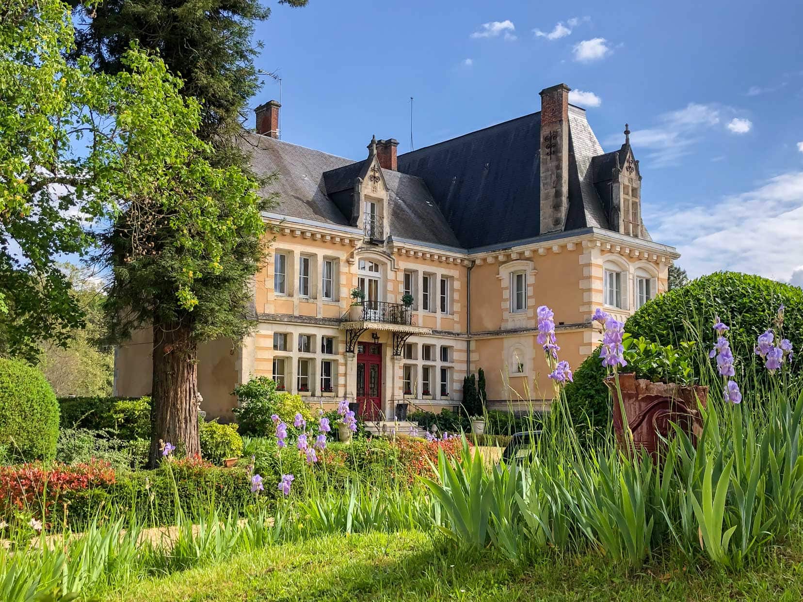 chateau with a summer setting in France