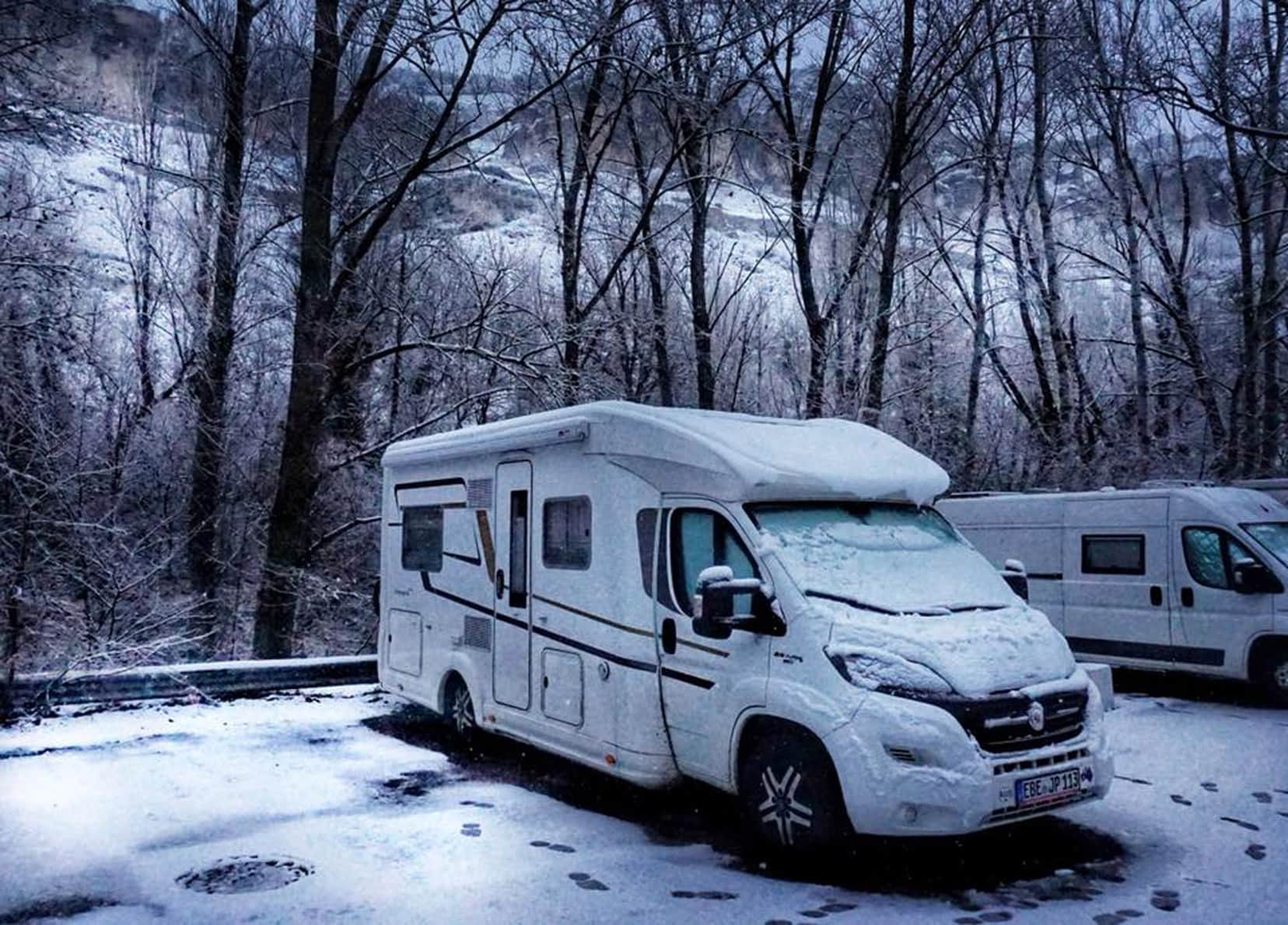 snow covered in Cuenca, Spain