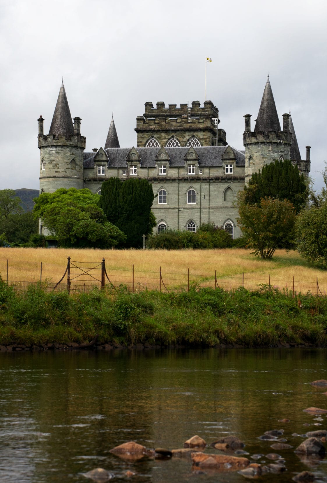 Inveraray castle with pointed turrets