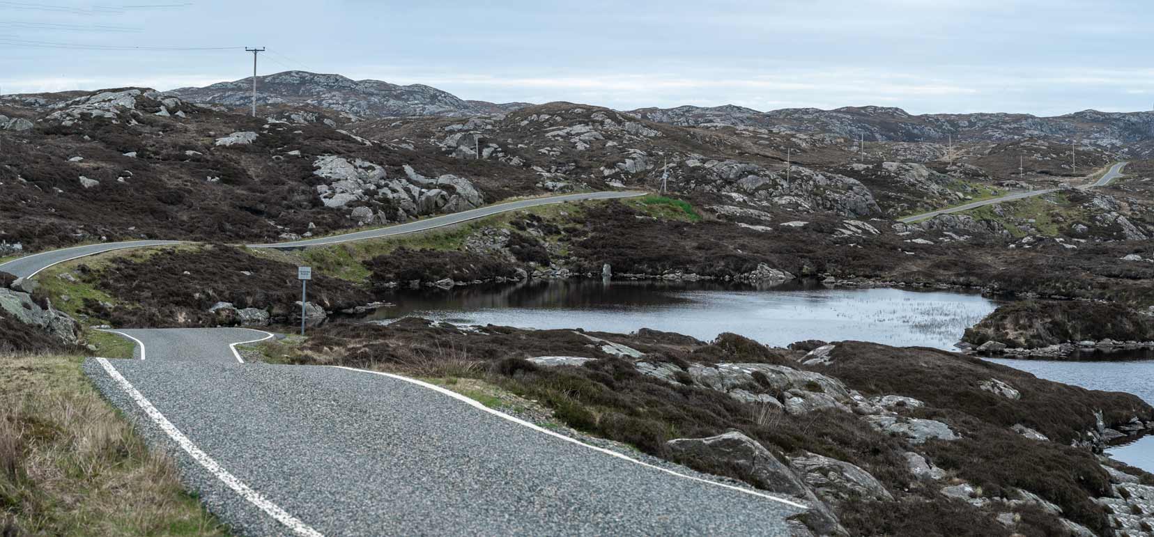 The winding road of The-Golden-Road-Isle-of-Lewis-and-Harris