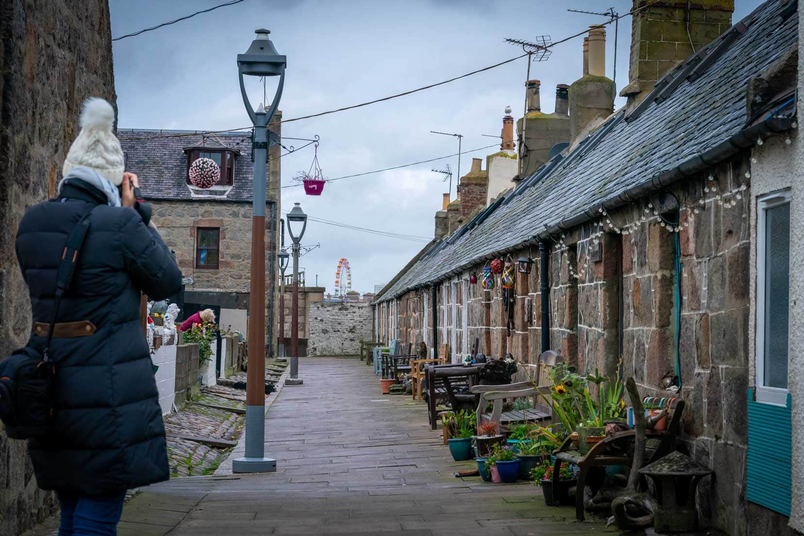 Footdee row of historic fishing villages in Old Aberdeen