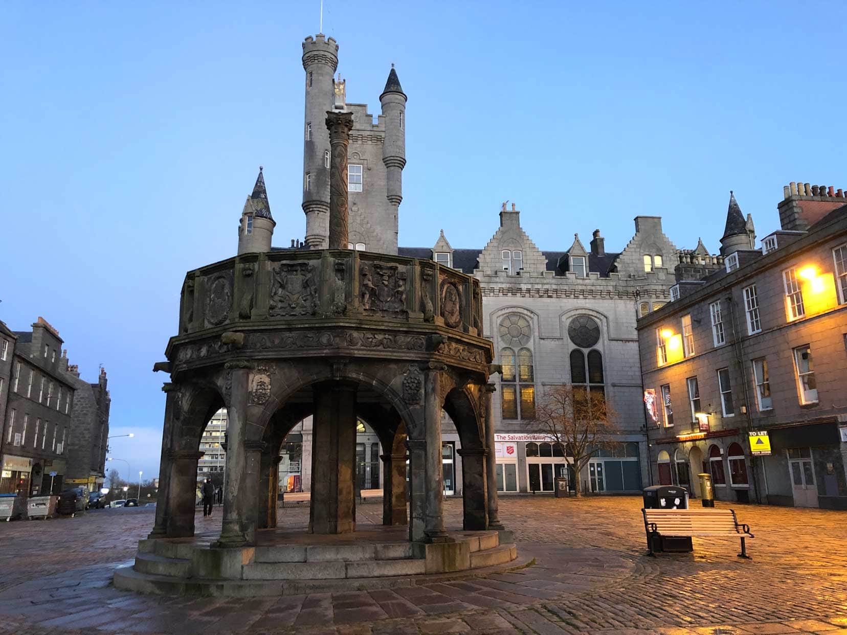 Aberdeen Mercat Cross at Castlegate in Aberdeen 