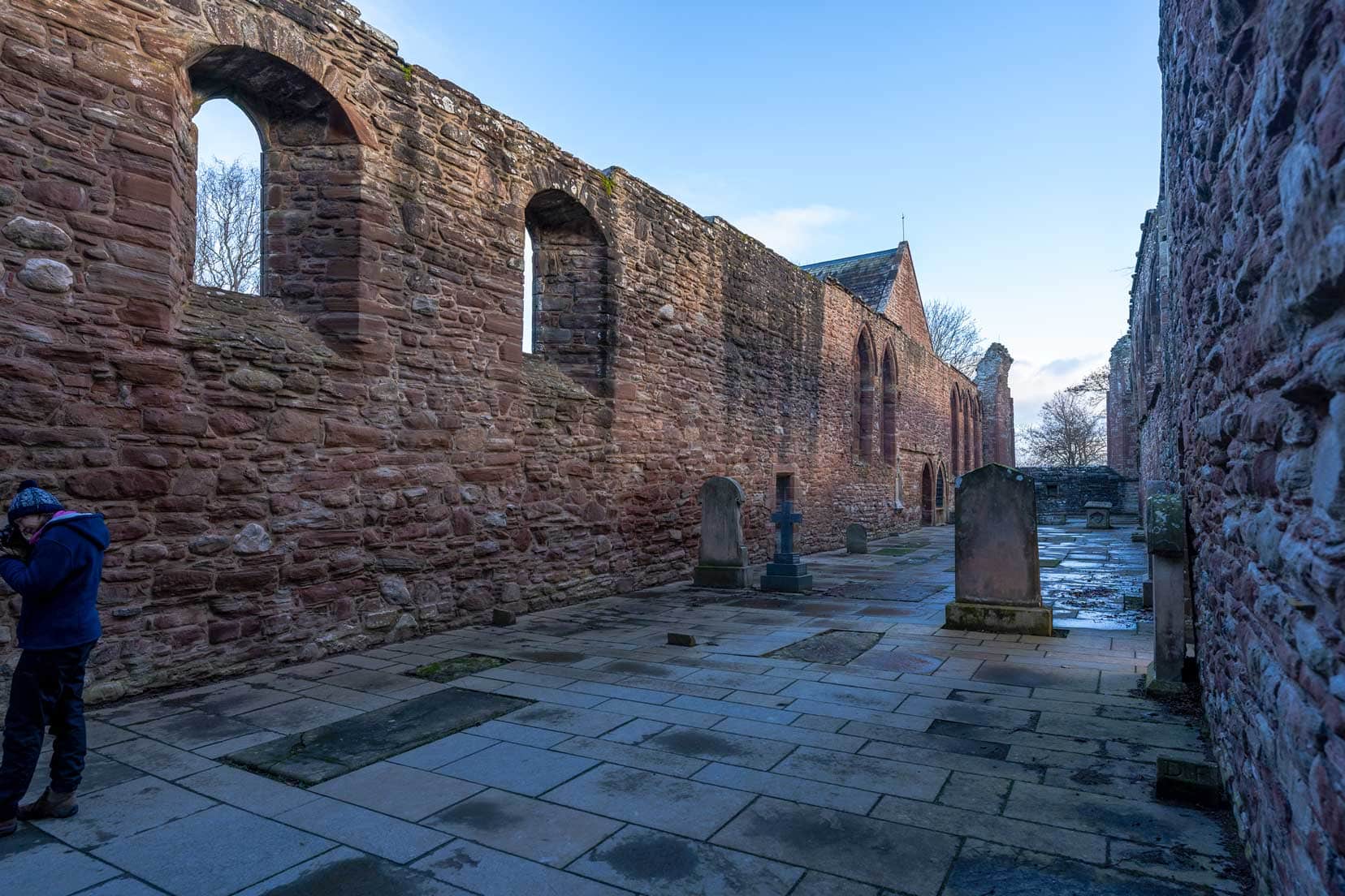 Beauly Prior interior ruins without a stone roof