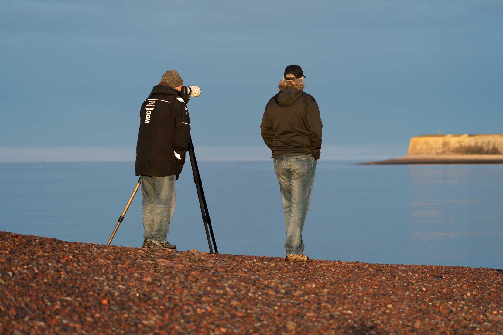 Chanonry Point with photographers on the shore