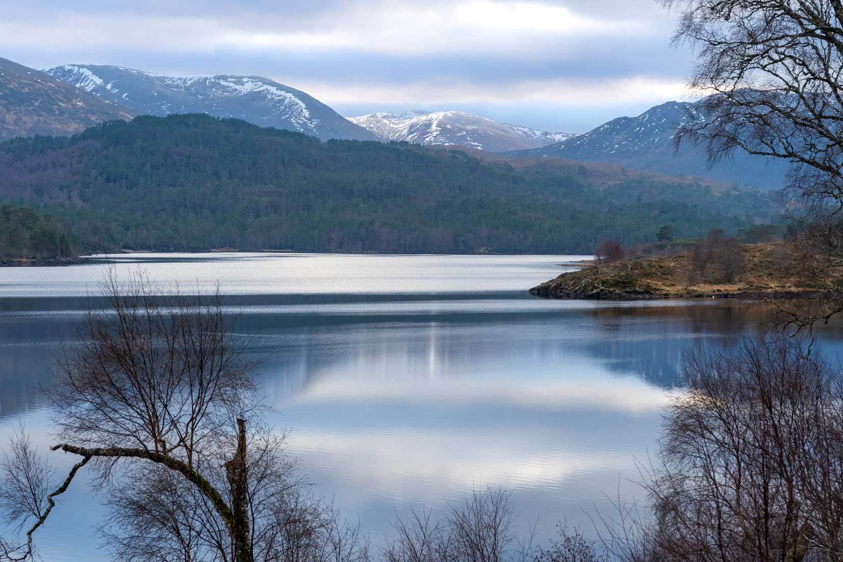 Loch Affric in autumn on a calm morning October Glen Affric