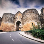 the old fortified gate of Domme, a Dordogne  town