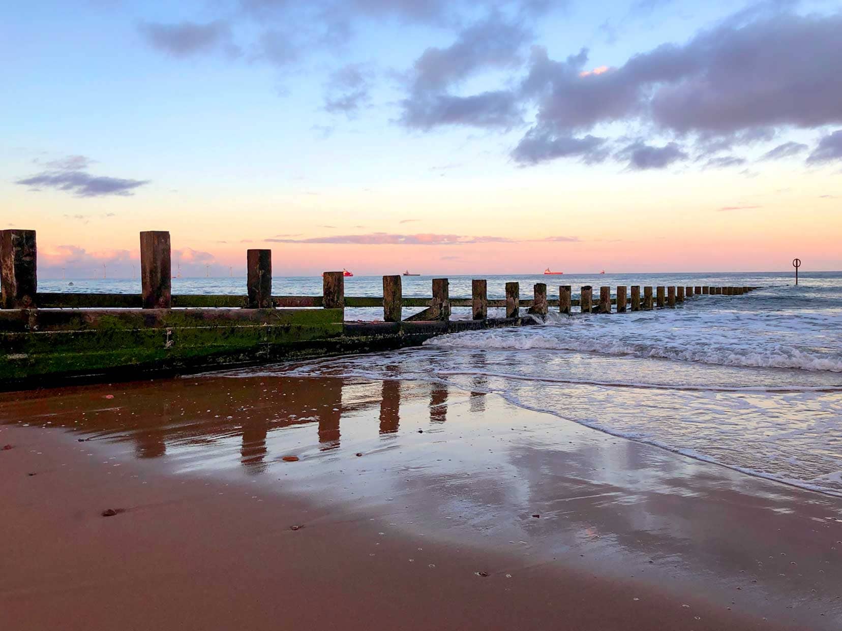 Sunset over Aberdeen beach