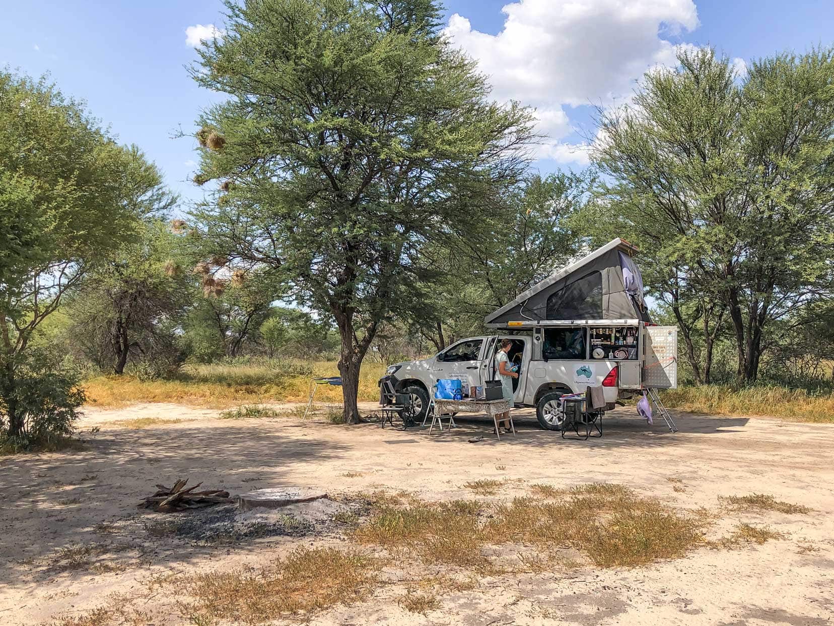 Sunday Pan Campsite with sandy ground and a few trees